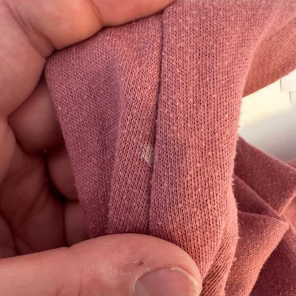 Victoria’s Secret PINK Quarter Zip Pullover Sweatshirt Size S Pink/Gray Logo - Picture 8 of 8